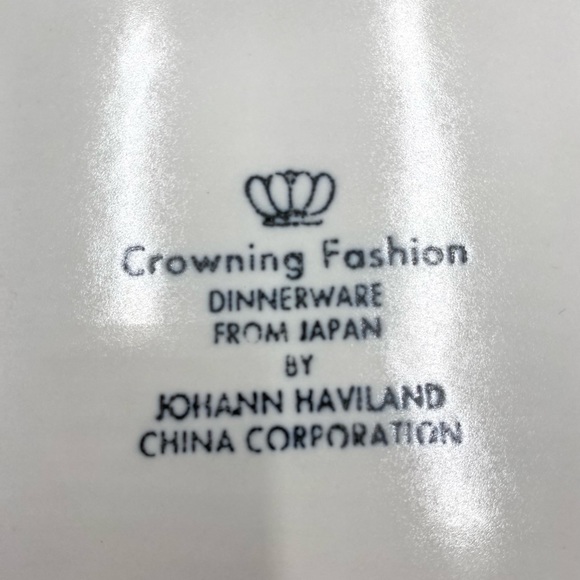 1 Vintage Johann Haviland Dinner Plates Crowning Fashion Blue Bouquet. - Picture 6 of 6